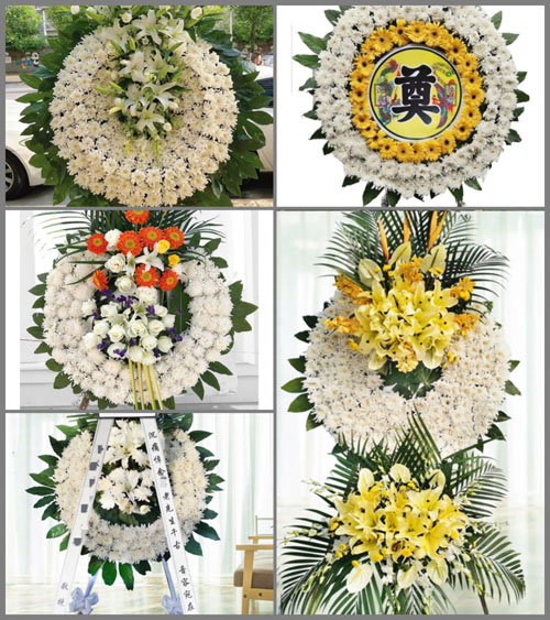 四川成都邛崃市天台山镇清水村花圈速递